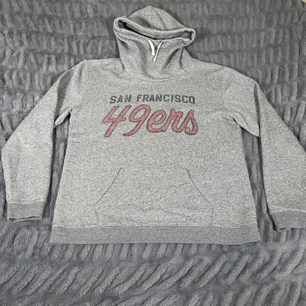 Junk Food San Francisco 49ers Womens XL Gray Cowl Neck Pullover Hoodie NFL